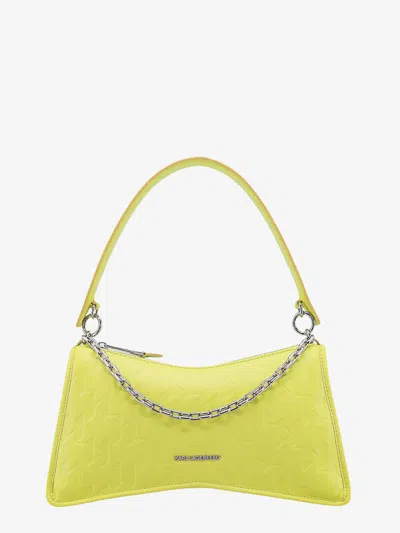 Karl Lagerfeld Recycled Material Shoulder Bag With Embossed Logo Print In Yellow