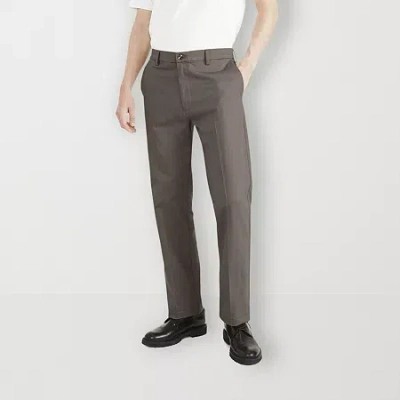 Dockers Signature Iron Free Khaki With Stain Defender Mens Comfort Waistband Classic Fit Flat Front Pant In Brown