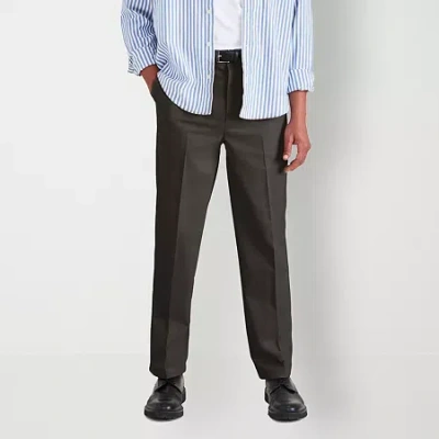 Dockers Signature Iron Free Khaki With Stain Defender Mens Comfort Waistband Relaxed Fit Flat Front Pant In Gray