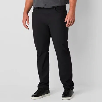 Stylus Mens Athletic Fit Big And Tall Flat Front Pant In Black