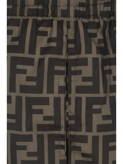 Fendi Men Swimwear In Brown