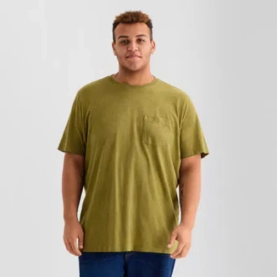 Mutual Weave Mens Crew Neck Short Sleeve Big And Tall T-shirt In Green