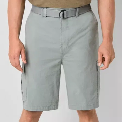 Mutual Weave Mens 10" Mid Rise Big And Tall Cargo Short In Gray