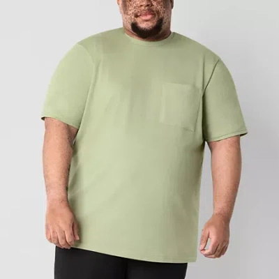 Stylus Mens Crew Neck Short Sleeve Big And Tall T-shirt In Green