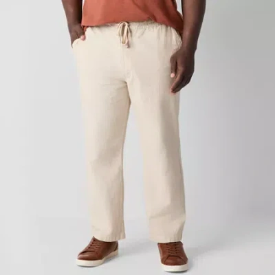 Mutual Weave Mens Relaxed Fit Big And Tall Drawstring Pant In Neutral