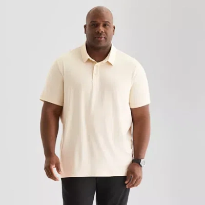 Stylus Big And Tall Mens Regular Fit Short Sleeve Polo Shirt In Sand