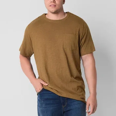 Mutual Weave Mens Crew Neck Short Sleeve Big And Tall T-shirt In Brown