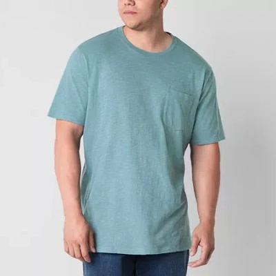 Mutual Weave Mens Crew Neck Short Sleeve Big And Tall T-shirt In Blue