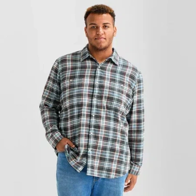 Mutual Weave Mens Long Sleeve Regular Fit Big And Tall Flannel Shirt In Multi
