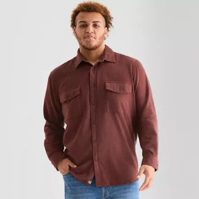 Mutual Weave Mens Long Sleeve Regular Fit Big And Tall Flannel Shirt In Red