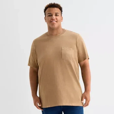 Mutual Weave Mens Crew Neck Short Sleeve Big And Tall T-shirt In Brown