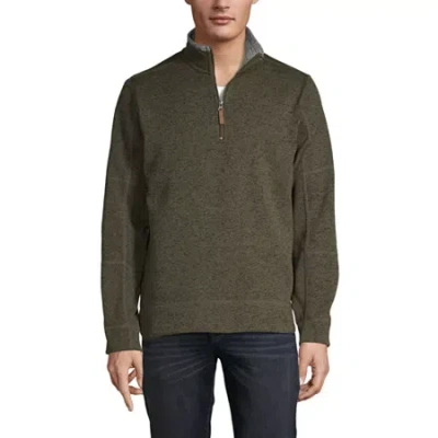 Victory Heather Fleece Pullover In Green