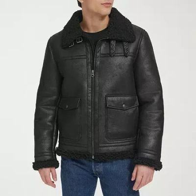 Levi 's Mens Faux Shearling Midweight Jacket In Black