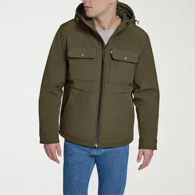 Levi 's Mens Water Resistant Midweight Softshell Jacket In Green