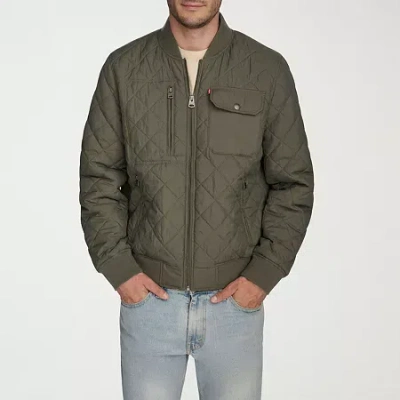 Levi 's Mens Water Resistant Midweight Bomber Jacket In Green