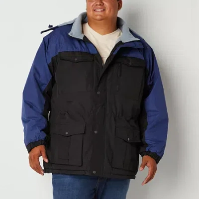 Victory Mens Water Resistant Heavyweight Tall Parka In Blue