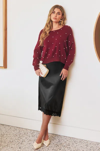 Cupshe Ma Chérie Black Midi Skirt In Black