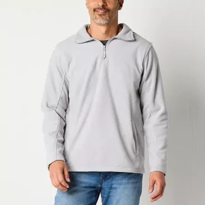 Victory Mens Fleece Lightweight Jacket In Gray