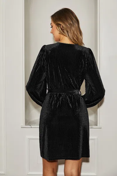 Cupshe Midnight Magic Black Mini Dress In Black