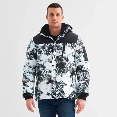 Canada Weather Gear Mens Water Resistant Heavyweight Puffer Jacket In Multi