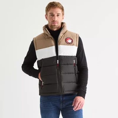 Canada Weather Gear Mens Water Resistant Heavyweight Puffer Vest In Multi