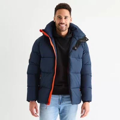 Canada Weather Gear Mens Water Resistant Heavyweight Puffer Jacket In Blue