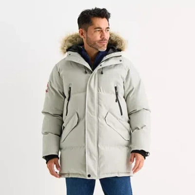 Canada Weather Gear Mens Water Resistant Heavyweight Parka In Metallic