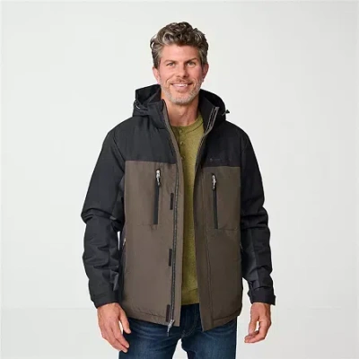 Free Country Mens Water Resistant Midweight Ski Jacket In Brown