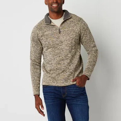 Victory Mens Fleece Lightweight Jacket In Brown