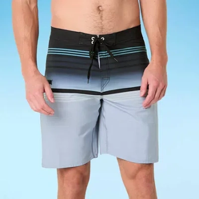 Burnside Mens Quick Dry Abstract Board Shorts In Gray