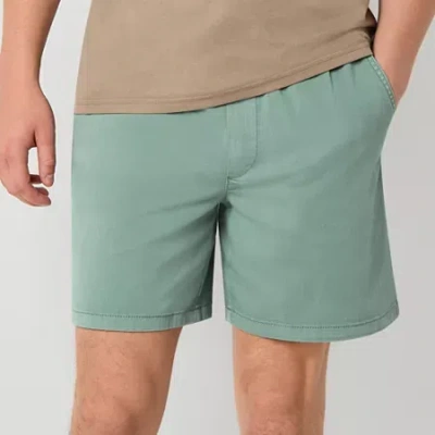 Arizona 6 1/2" Mens Twill Pull-on Short In Blue