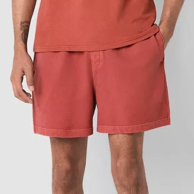 Arizona 5" Mens French Terry Pull-on Short In Red