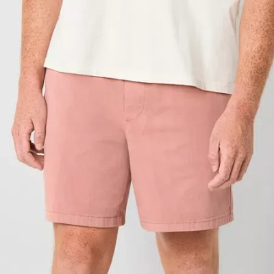 Arizona 6 1/2" Mens Twill Pull-on Short In Pink