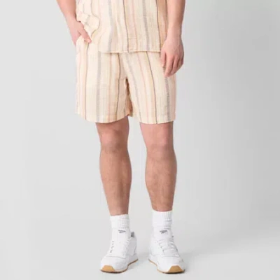 Arizona Mens 6" Drawstring Waist Soft Short In White