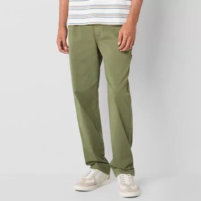 Arizona Mens Straight Fit Pull-on Pant In Green