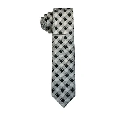 J. Ferrar Checked Tie In Black