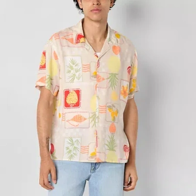 Arizona Mens Short Sleeve Button-down Shirt In Multi