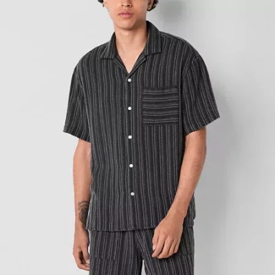 Arizona Mens Textured Camp Shirt In Multi