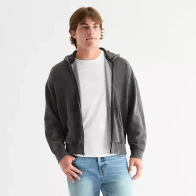 Arizona Mens Super Soft Zip Up Fleece Hoodie In Multi