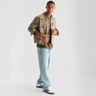 Arizona Mens Bubble Camo Shacket In Green