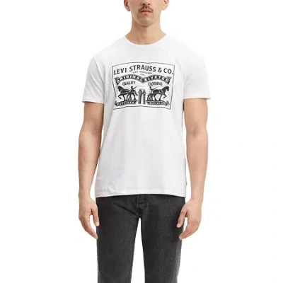 Levi 's Men's Crew Neck Short Sleeve Graphic T-shirt In White