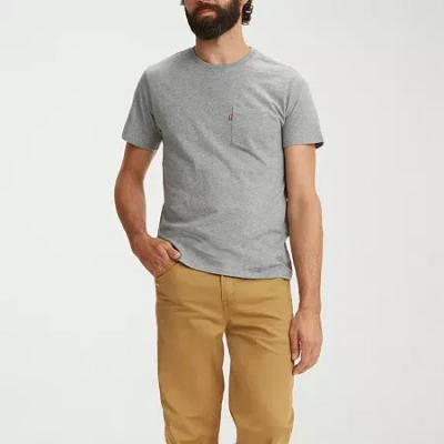 Levi 's Mens Classic Crew Neck Short Sleeve Pocket T-shirt In Gray
