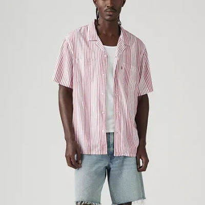 Levi 's Mens Classic Camper Short Sleeve Shirt In Red