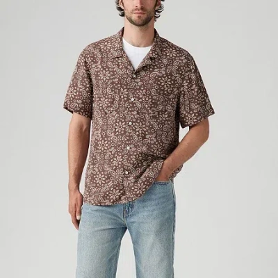 Levi 's Mens Classic Camper Short Sleeve Shirt In Brown