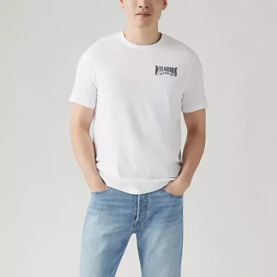 Levi 's Mens Crew Neck Short Sleeve Regular Fit Graphic T-shirt In White
