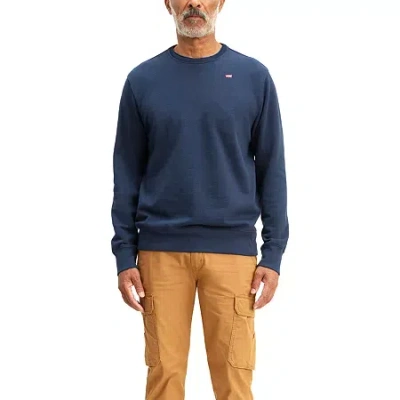 Levi 's Core Crew Sweatshirt Mens Crew Neck Long Sleeve Sweatshirt In Blue