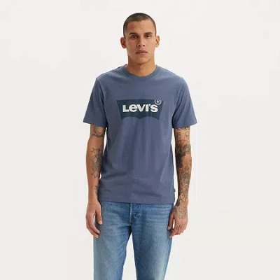 Levi 's Mens Crew Neck Short Sleeve Graphic T-shirt In Blue