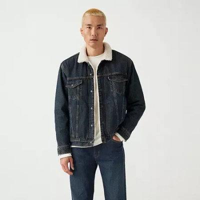 Levi 's Mens Sherpa Trucker Jacket In Blue