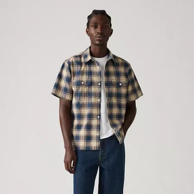 Levi 's Mens Short Sleeve Button-down Shirt In Blue