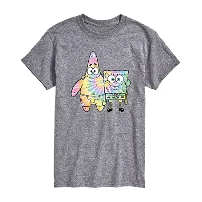 Hybrid Tees Mens Crew Neck Short Sleeve Classic Fit Spongebob Graphic T-shirt In Gray